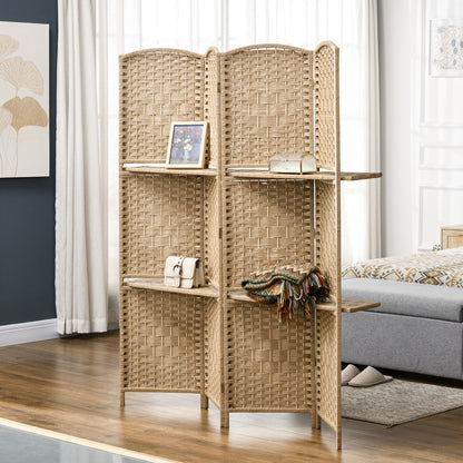 Freestanding Privacy Screen, 160 x 170cm, Natural Wood Finish