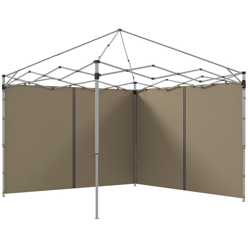 Gazebo Side Panels, 2 Pack Sides Replacement, for 3x3(m) or 3x6m Pop Up Gazebo, with Zipped Doors, Beige