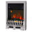 Contemporary Electric Fireplace Coal Burning Flame Effect Inset Fire Place Space Heater Glass View LED Lighting with Remote Control