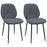 Velvet Dining Chairs Set of 2, 2 Piece Dining Room Chairs with Backrest, Padded Seat and Steel Legs, Grey