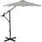 3(m) Convertible Cantilever Parasol and Centre-post Garden Parasol with Cross Base, 360 Rotation Banana Parasol with Crank Handle