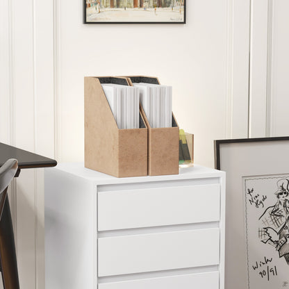 Mobile Vertical Filing Cabinet with 4 Drawers for Home Office, White