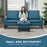 3 Seater Corner Sofa Couch Settee with Chaise Lounge, Blue