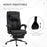 Office Chair with Adjustable Height, Wheels, Footrest, Black