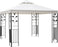 3 x 3m Outdoor Steel Gazebo with 2 Tier Roof, Garden Gazebo Patio Canopy Marquee Shelter with Decorative Steel Frame - Cream