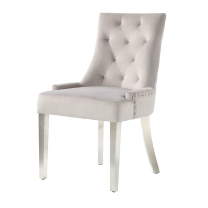Torino Dove Grey Dining Chair with Stainless Steel Legs