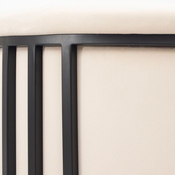 Aria Dining Chair – Chalk – Black Frame