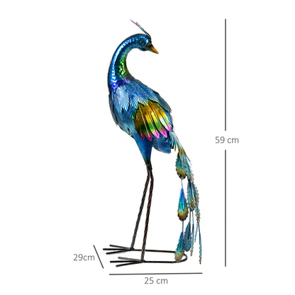 Peacock Garden Statues Sculptures for Decorations and Gifts, Steel