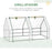 Mini Small Greenhouse with Steel Frame & PE Cover & Zippered Window Poly tunnel Steeple for Plants Vegetables, 180 x 90 x 90 cm, White