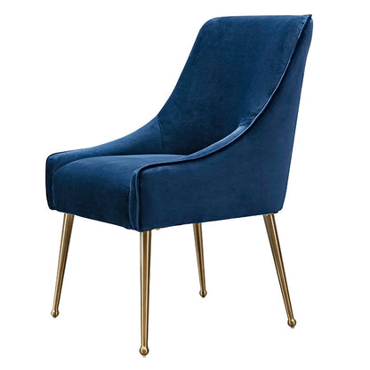 Mason Dining Chair Navy Blue - Brushed Gold Legs