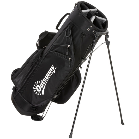 Golf Stand Bag 6 Way Full-Length Dividers, Waterproof Golf Bag Grey
