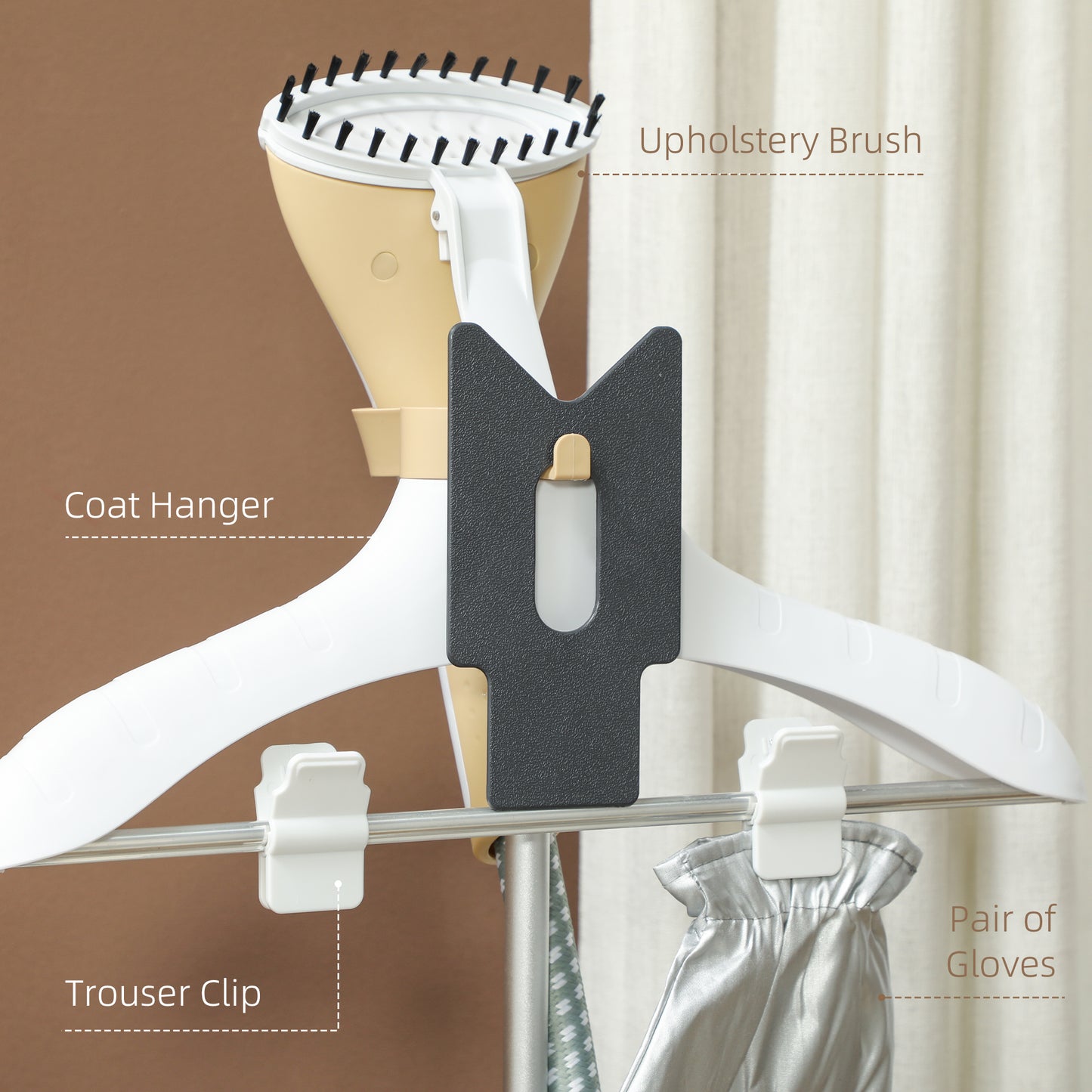 Clothes Steamer, Garment Steamer Clothing Wrinkle Remover, Gold Tone