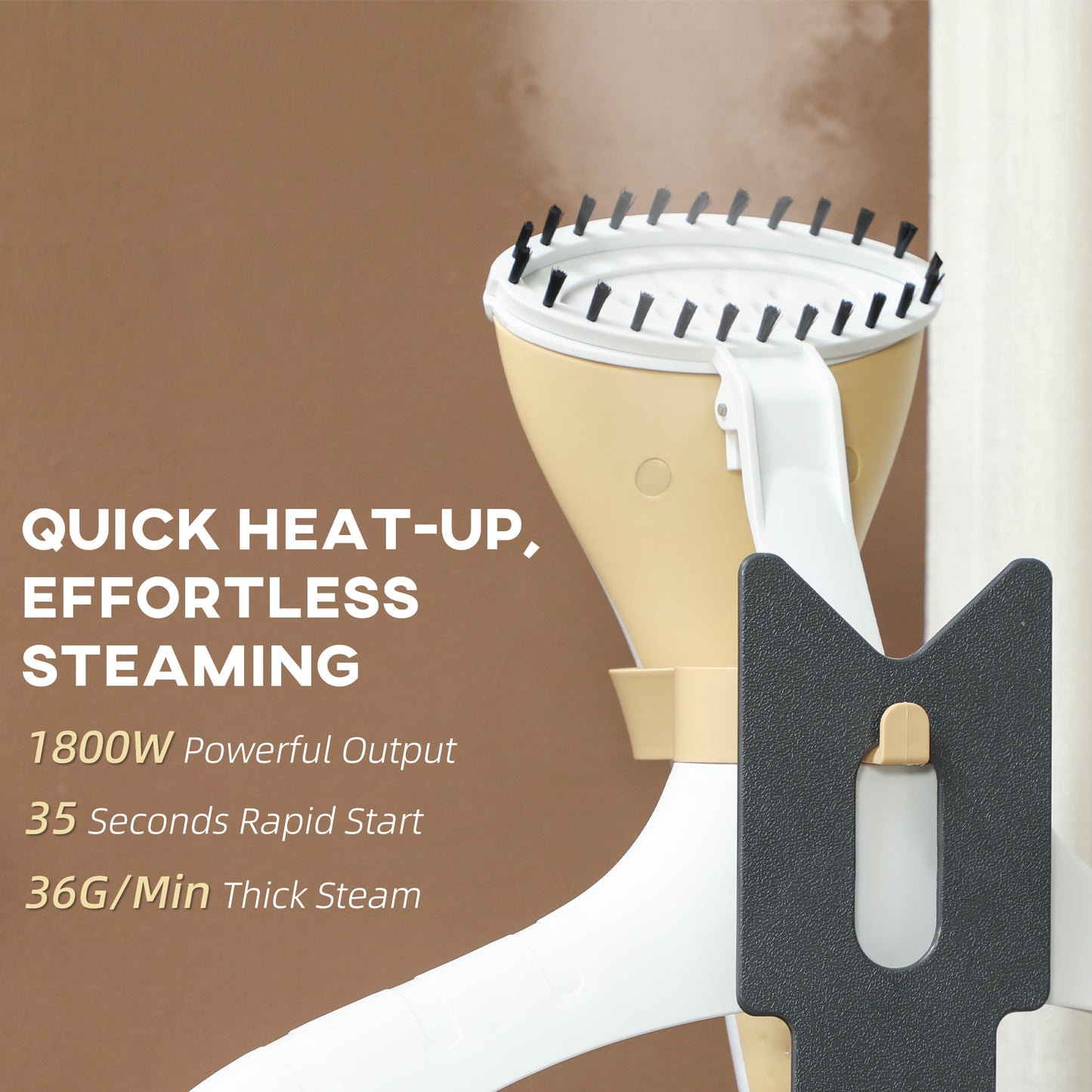 Clothes Steamer, Garment Steamer Clothing Wrinkle Remover, Gold Tone