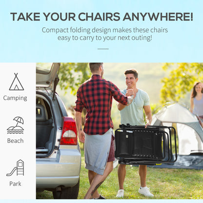 Zero Gravity Lounger Folding Recliner Chair w/ Cup Holder Black