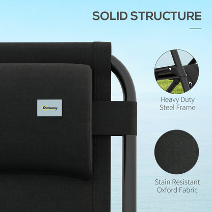 Zero Gravity Lounger Folding Recliner Chair w/ Cup Holder Black