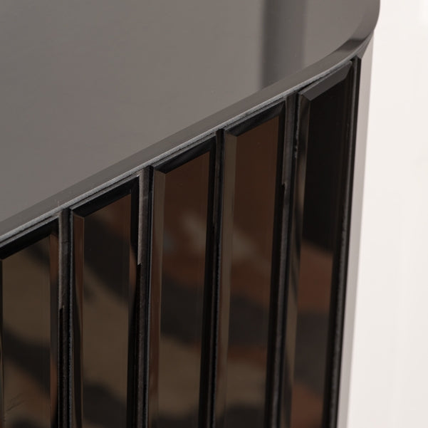 Anastasia Adjustable Black Glass Radiator Cover