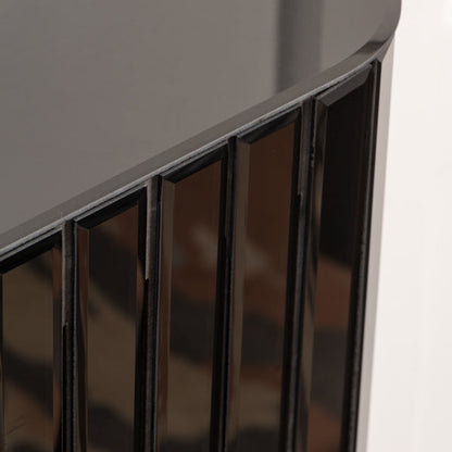 Anastasia Adjustable Black Glass Radiator Cover