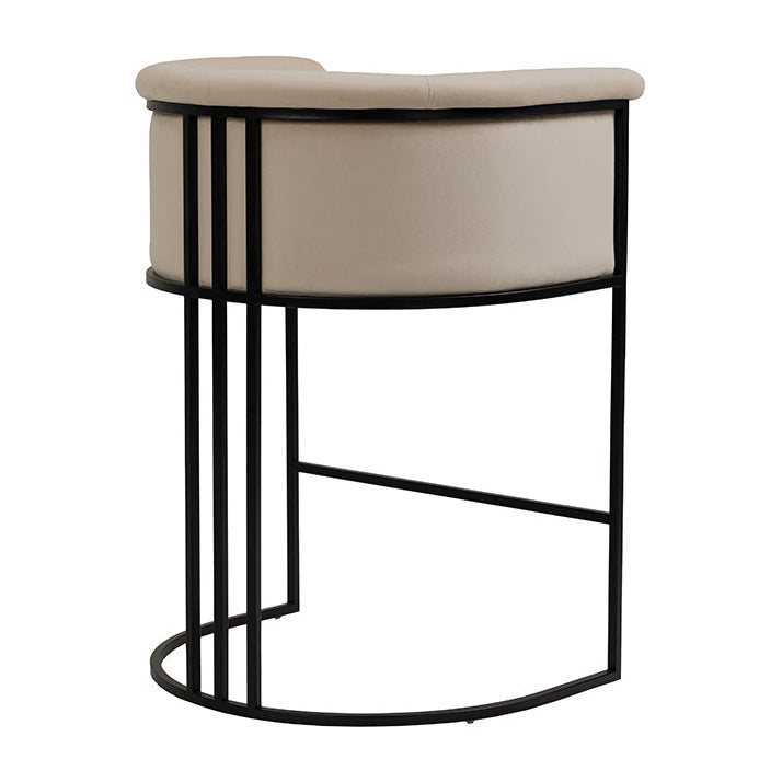 Aria Counter Stool – Taupe – Black Frame