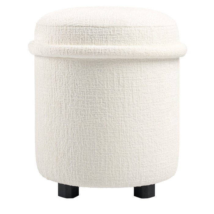 Tubio Footstool Ivory Chenille
