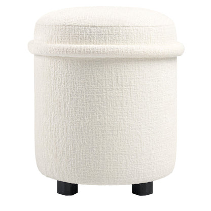 Tubio Footstool Ivory Chenille
