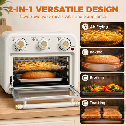 Air Fryer Oven, Convection Oven, 12 L, Cream White