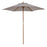 2.5m Wood Garden Parasol Sun Shade Patio Outdoor Wooden Umbrella Canopy Grey