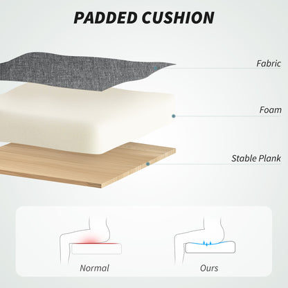 Office Chair with 6-point Massage and Heat, Fabric Computer Desk Chair with Reclining Backrest