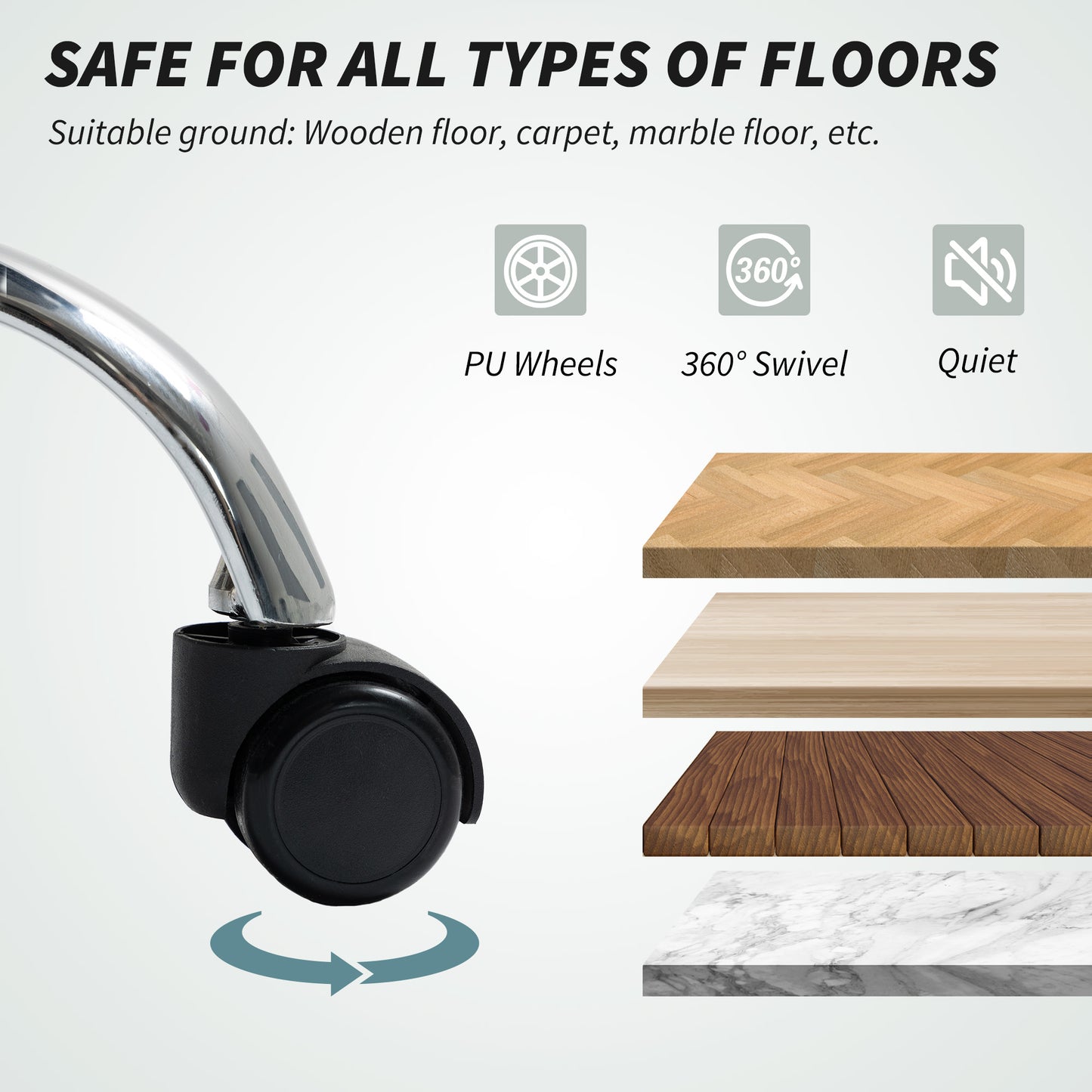 Office Chair with 6-point Massage and Heat, Fabric Computer Desk Chair with Reclining Backrest