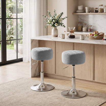 Bar Stool Adjustable Swivel 1 Piece, Grey