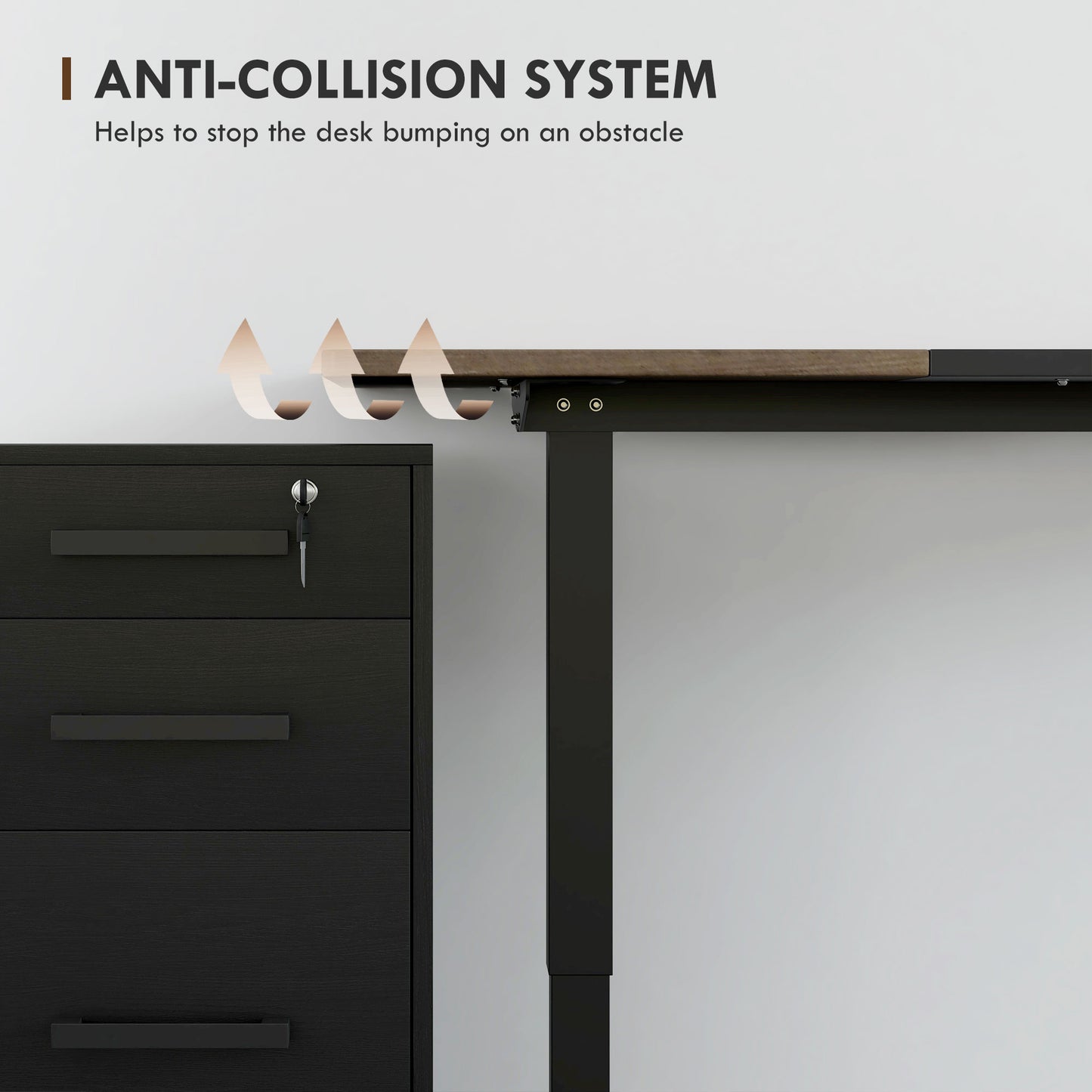 Height Adjustable Electric Standing Desk with 4 Automatic Memory Preset - 140cm x 70cm