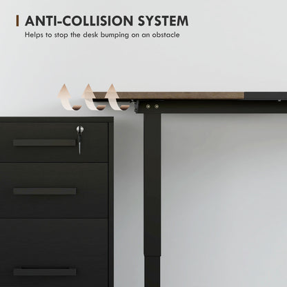 Height Adjustable Electric Standing Desk with 4 Automatic Memory Preset - 140cm x 70cm