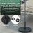 15kg Concrete Umbrella Parasol Base with Rattan Effect 46.5cm Dia Heavy Duty Parasol Stand for Outdoor Patio Umbrella