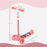 Kids 3 Wheel Scooter for 2-6 Years Old w/ Adjustable Height, Pink