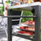 3-Shelf Outdoor Grill Cart, Outdoor Kitchen w/ Stainless Steel Top