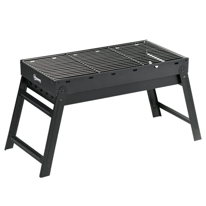 Portable Charcoal Grill with Pull-Out Charcoal Basin
