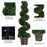 Set of 2 Artificial Boxwood Spiral Topiary Trees (120cm high)