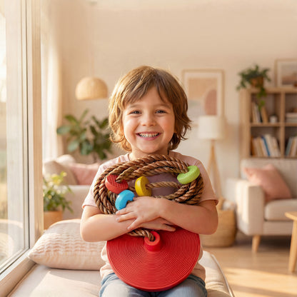 Climbing Rope, Kids Tree Swing Kit with Disc Swings Seat, Red