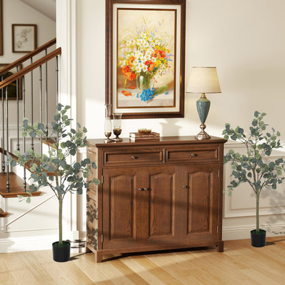 2 Pack Artificial Plants, Faux Silk Eucalyptus Trees, 120cm