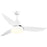 Reversible Ceiling Fan with Light, 3 Blades Indoor Modern Mount White LED Lighting Fan with Remote Controller, for Bedroom, Living Room, White