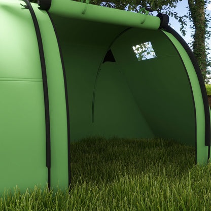 2 Room Camping Family Tent for 3-4 Man, 3000mm Waterproof, Green