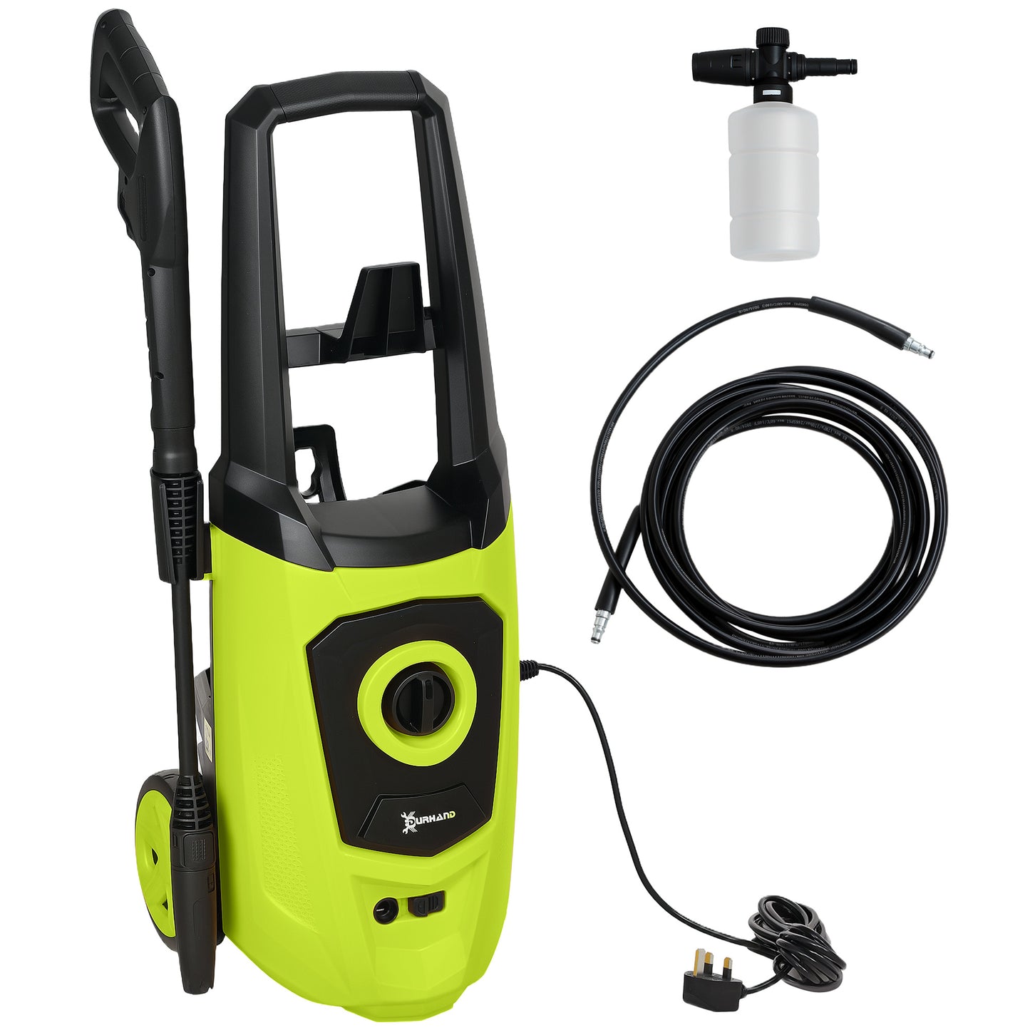 Portable Power Washer 1800W, 150 Bar, 510 L/h for Garden, Car, Green