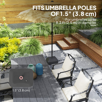 Fillable Parasol Base, Sun Umbrella Base for Deck Poolside, Black