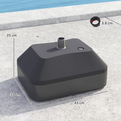 Fillable Parasol Base, Sun Umbrella Base for Deck Poolside, Black