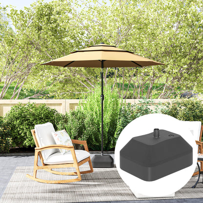 Fillable Parasol Base, Sun Umbrella Base for Deck Poolside, Black