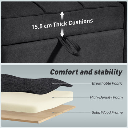 3-in-1 Sofa Bed, Convertible Sleeper Chair with Adjustable Backrest