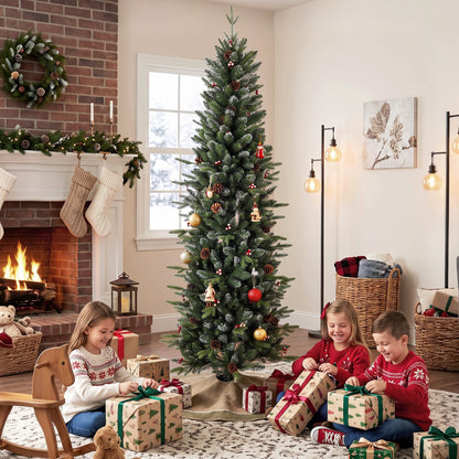 Slim Gracious Pine Xmas Tree with 904 Branch Tips, Green