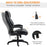 High Back Executive Office Chair 6- Point Vibration Massage Extra Padded Swivel Ergonomic Tilt Desk Seat, Black