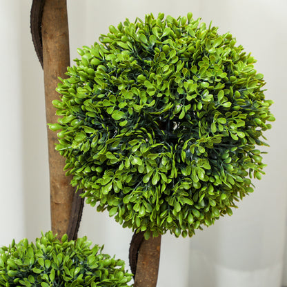 Artificial Plants Boxwood Ball Topiary Trees Set of 2 Indoor Outdoor