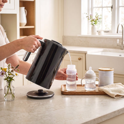 1.7L Fast Boil 3000W Electric Kettle with LED Display, Black