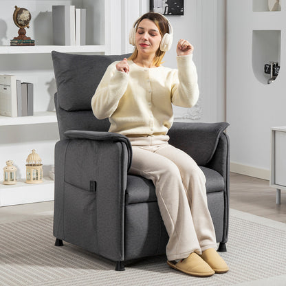 Electric Reclining Chair w/ Remote, Power Recliner for Elderly, Black